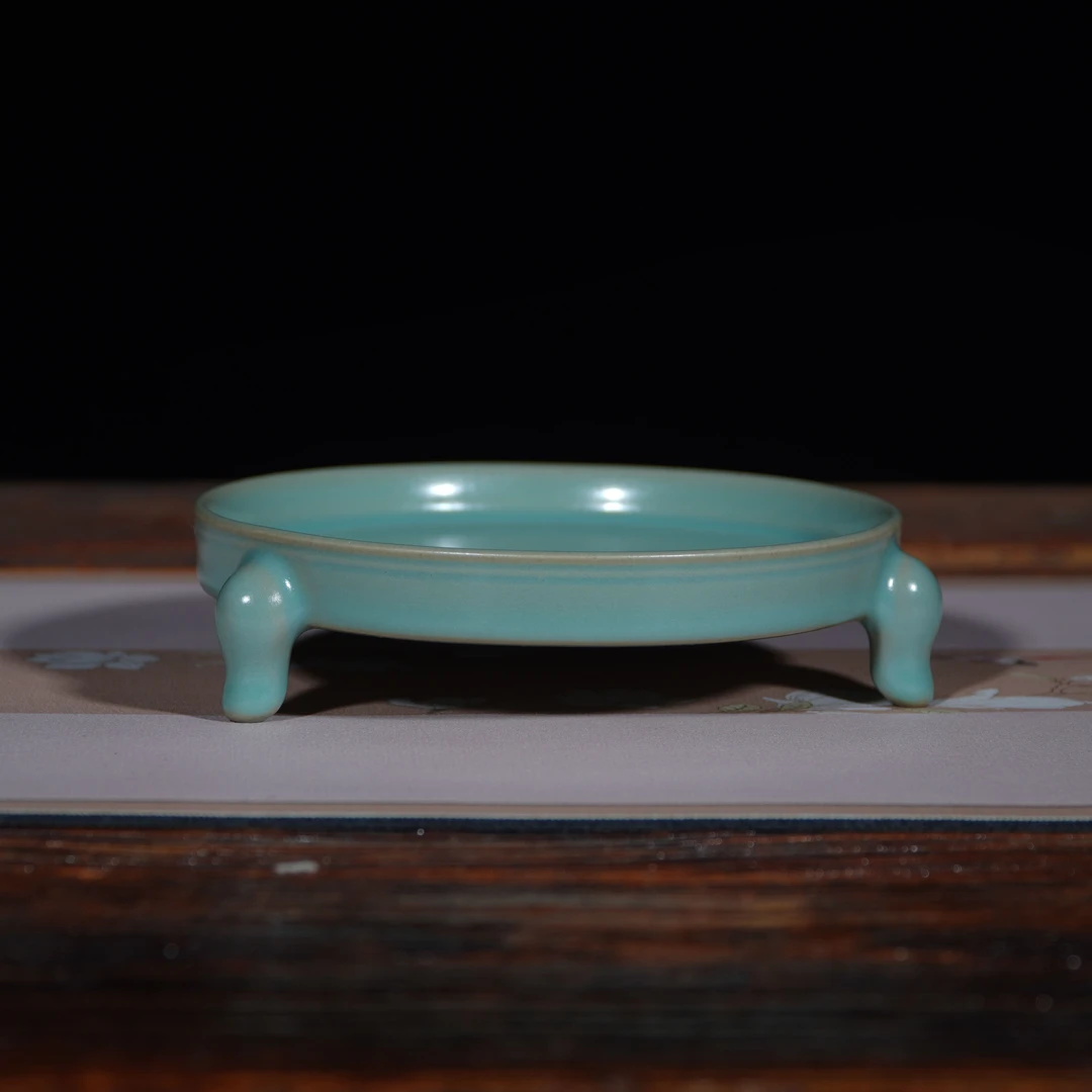 雨青堂 清凉寺仿古天青釉三组洗复刻故宫博物院尺寸壶承香薰笔洗