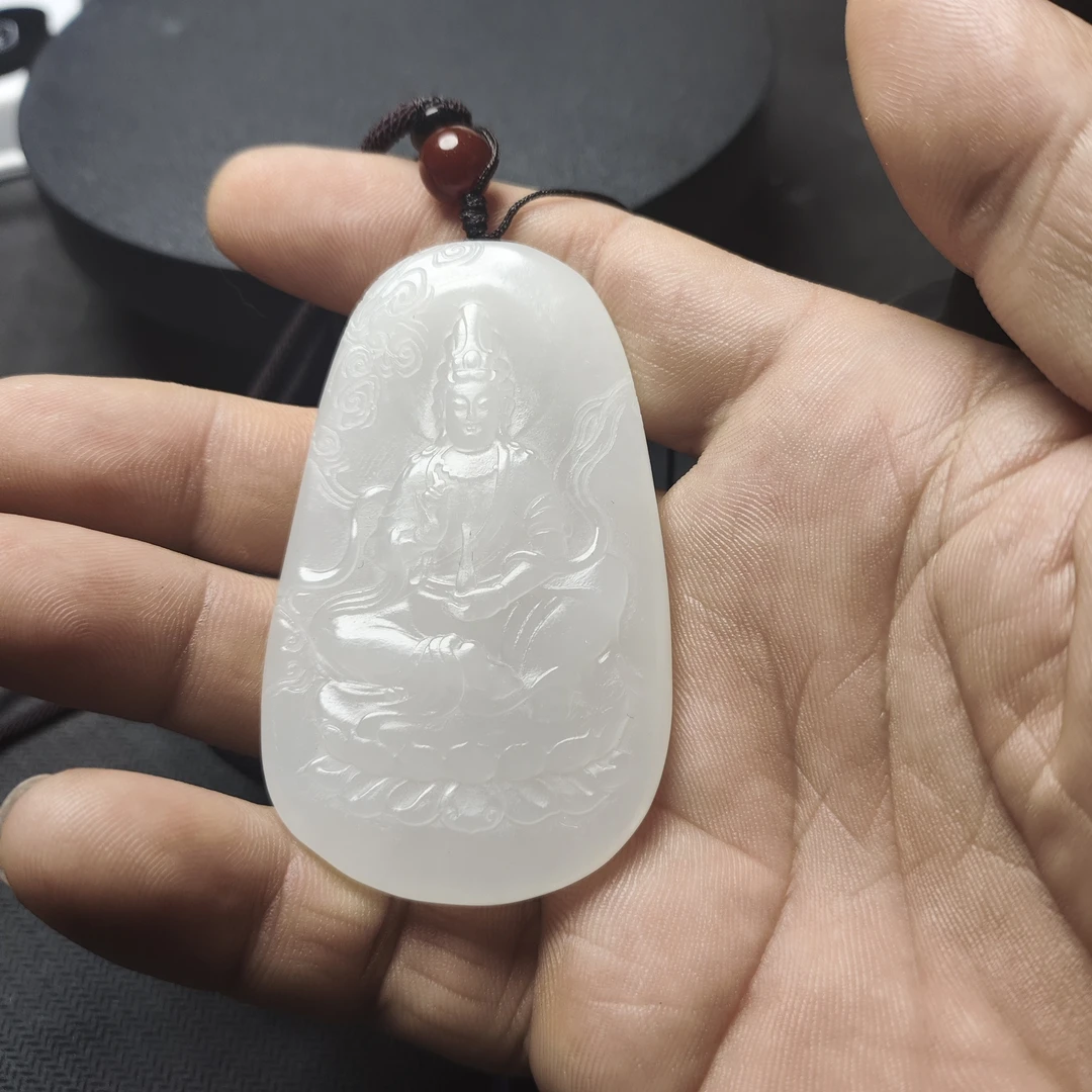 青海料观音吊坠男士