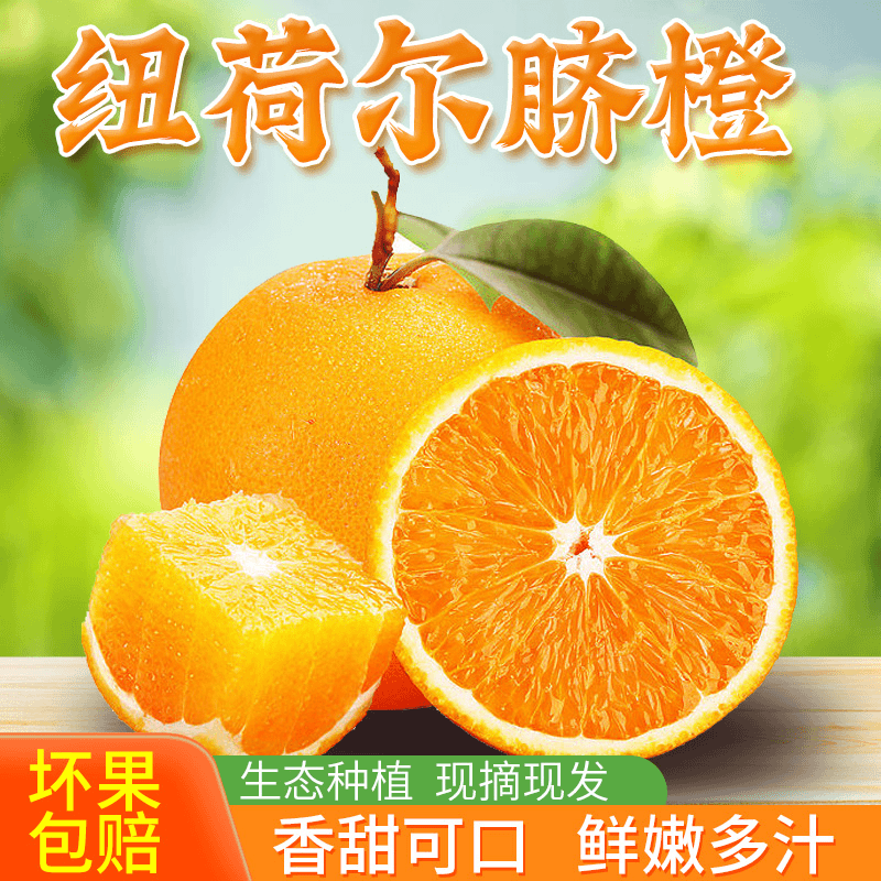 【东方甄选】纽荷尔脐橙新鲜清甜爆汁 现摘发货自家种植 5斤9斤包邮