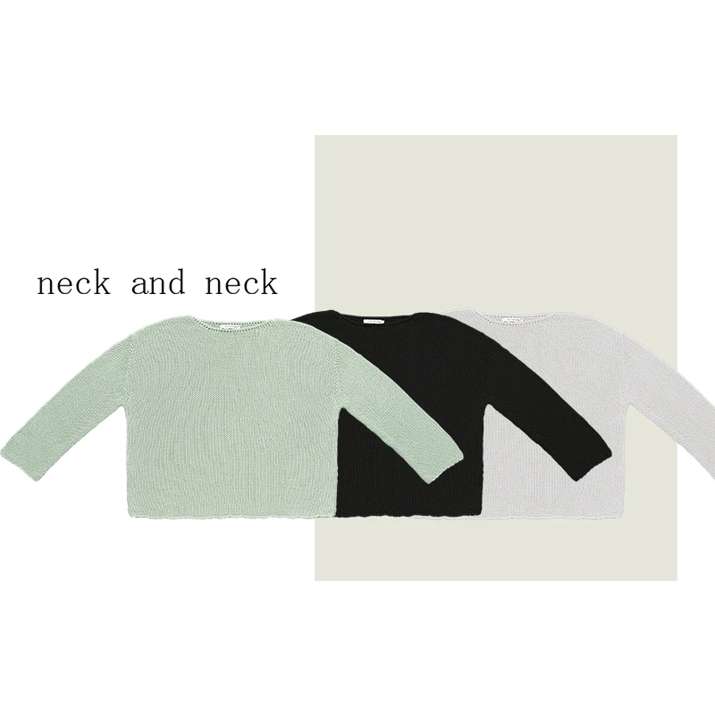 【 neck and neck 】“ 雾都清简 ” 松弛慵懒感长袖针织衫长袖罩衫