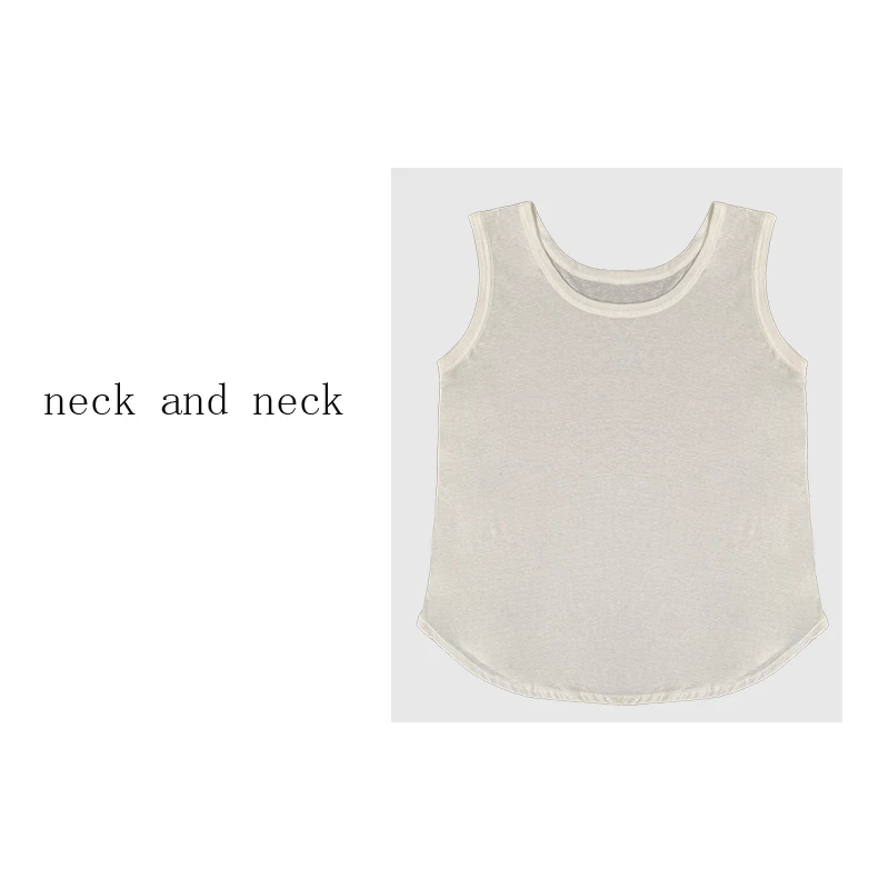 【 neck and neck 】“  老头背心  ”  白色纯色无袖背心上衣
