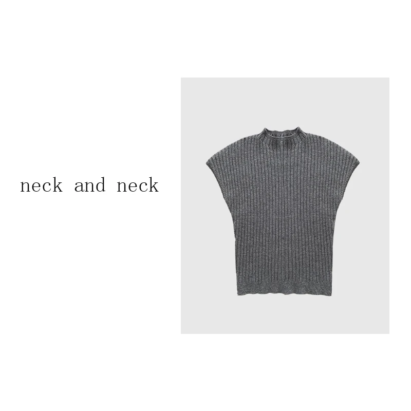 【 neck and neck 】“ 首尔欧尼 ” 简约短袖针织气质毛衣针织衫