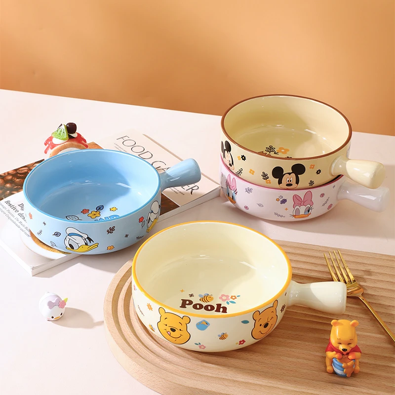 迪士尼正版 新童趣系列手柄碗单柄碗 高温陶瓷餐具可爱