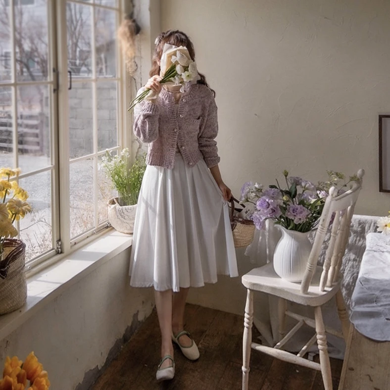 【小七推荐】新款秋冬温暖上衣外套厚款外搭女士潮圆领针织气质