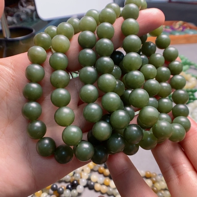 【闪购商品】和田玉手链未镶嵌多样性拍一发一沙枣青