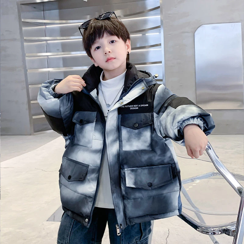 童装男童羽绒服冬装2024新款冬季男孩白鸭绒中大童外套加厚儿童潮