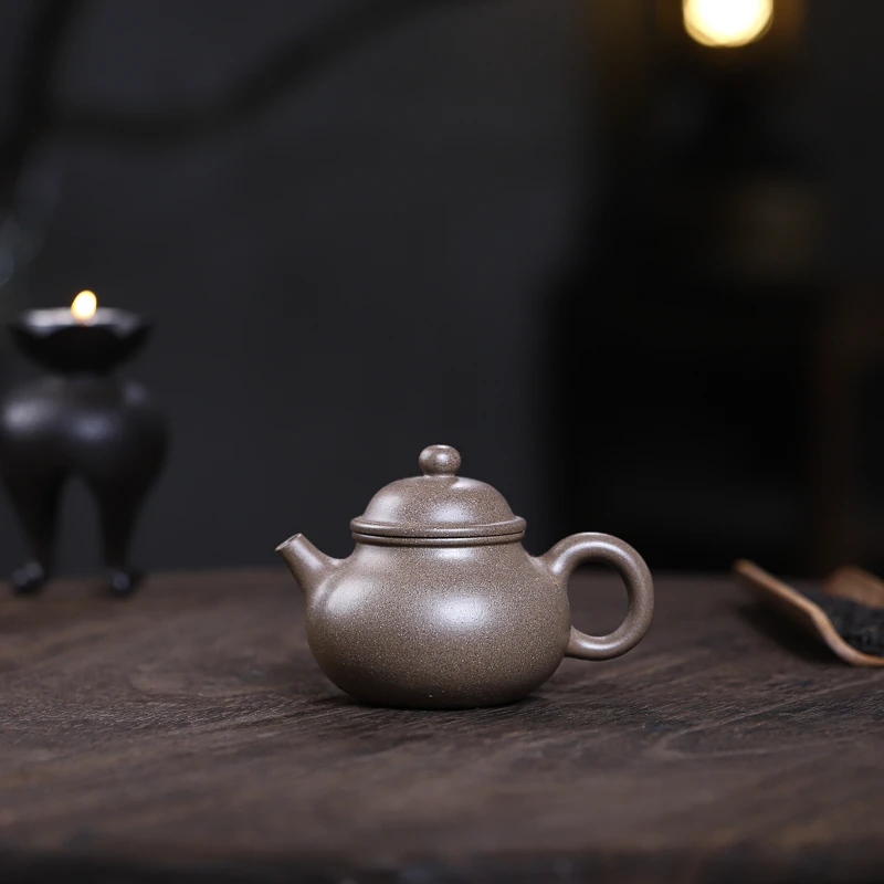 陶公粟陈佳欢制《容天》原矿蟹壳青200cc手制精美家用功夫茶具泥壶