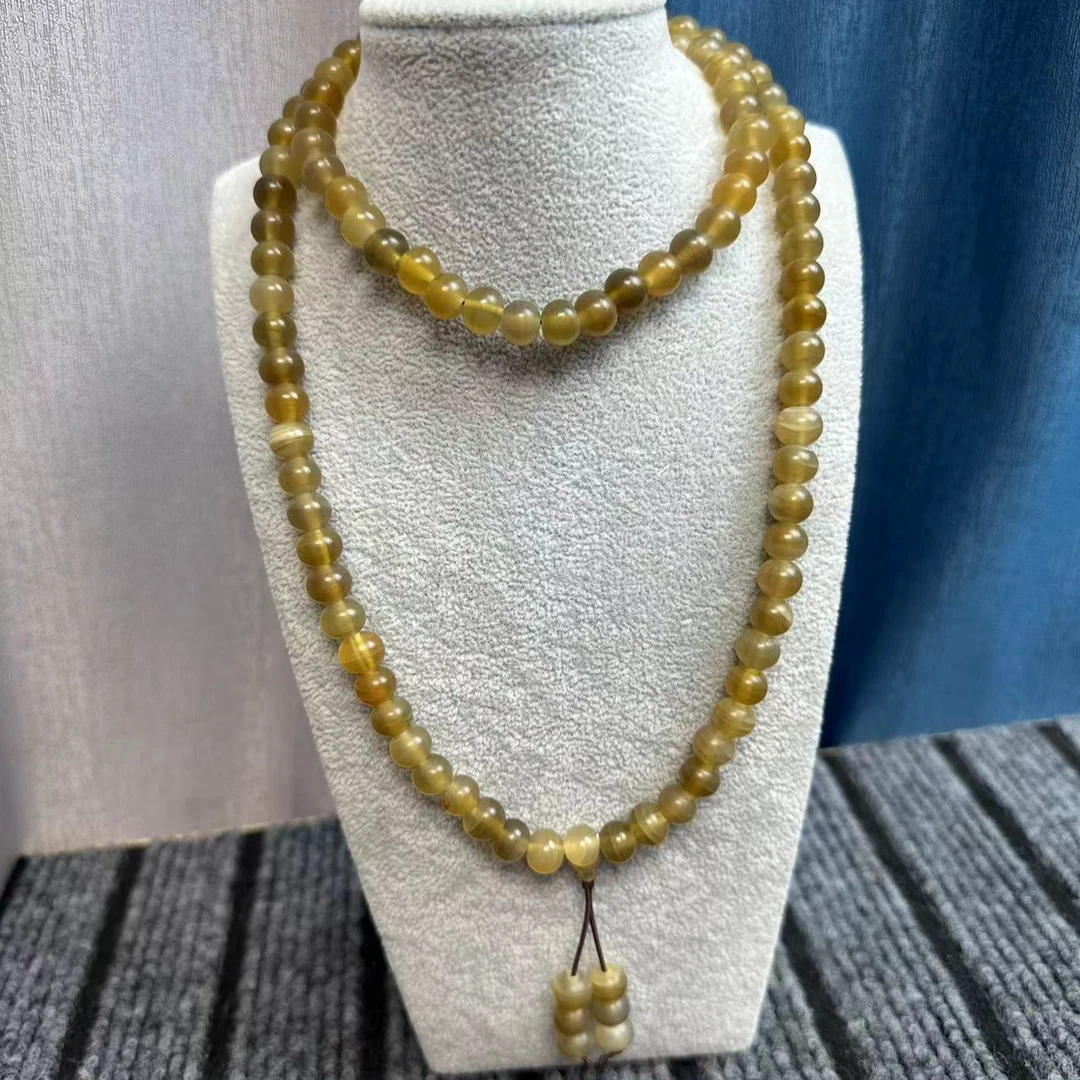 穿穿挖掘机108颗佛珠串脖挂男女款A853