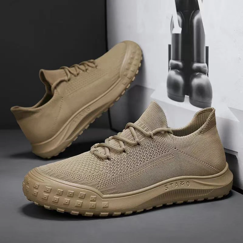 Y78懒人一脚蹬男鞋新款夏季透气网面飞织袜子鞋百搭休闲运动潮鞋a