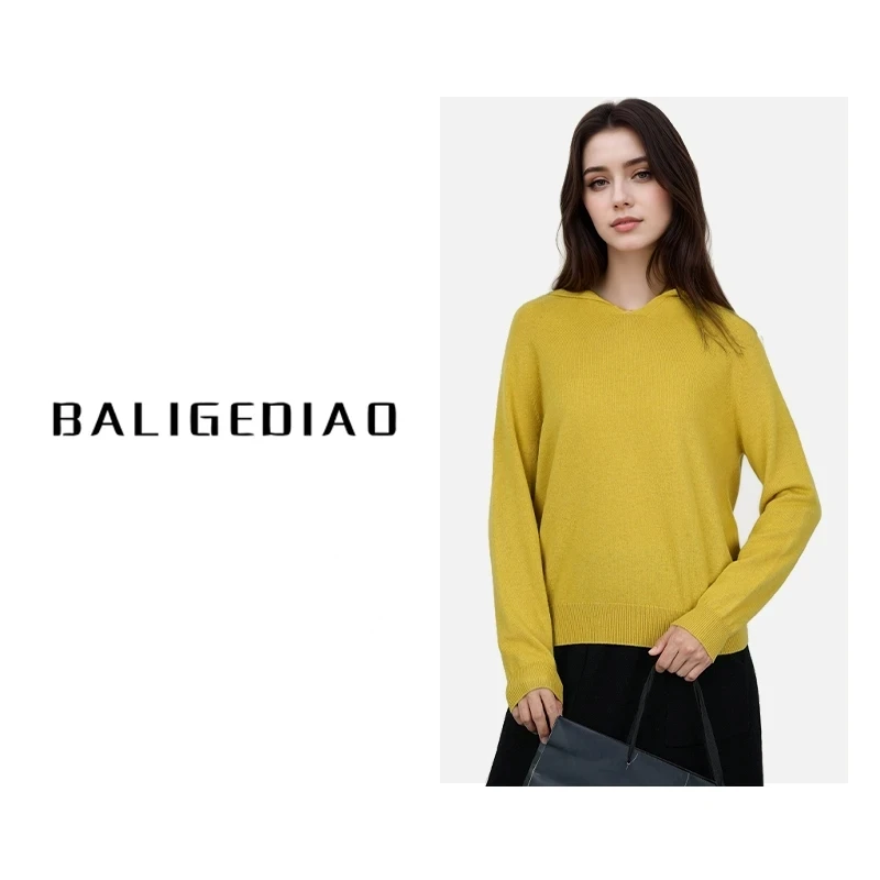 【天鹅湖帽衫】100羊毛无缝一体针织帽衫24102