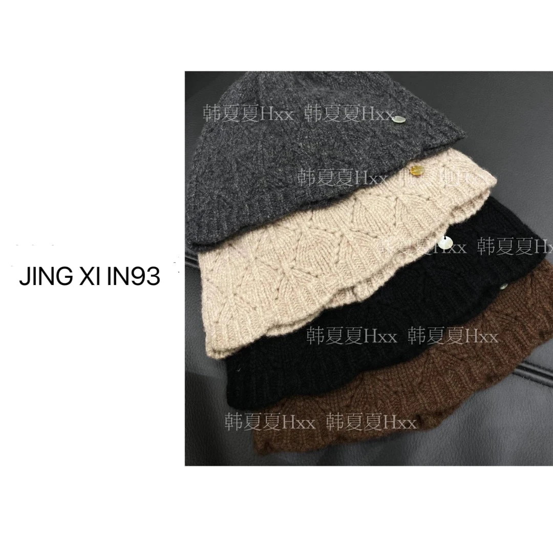 Jing Xi【100羊毛棱形帽子】时尚百搭休闲针织