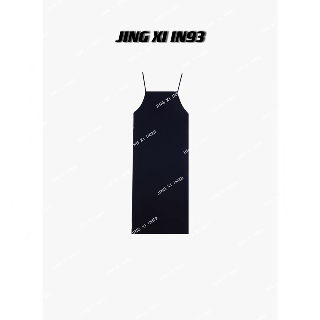 JING XI【背带连衣裙】夏季休闲设计师显瘦简约气质裙子