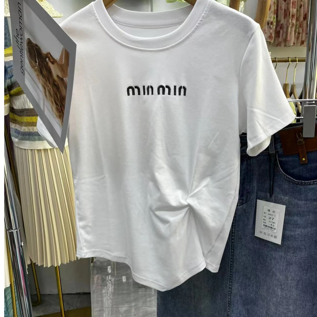 2023夏季时尚休闲百搭圆领显瘦短袖T恤