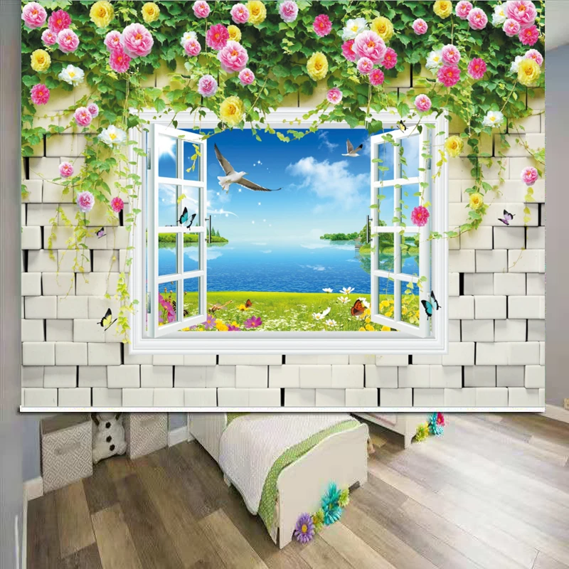 风景画窗帘遮光遮阳卷帘定制胀紧式免打孔厨房卫生间卧室手拉升降