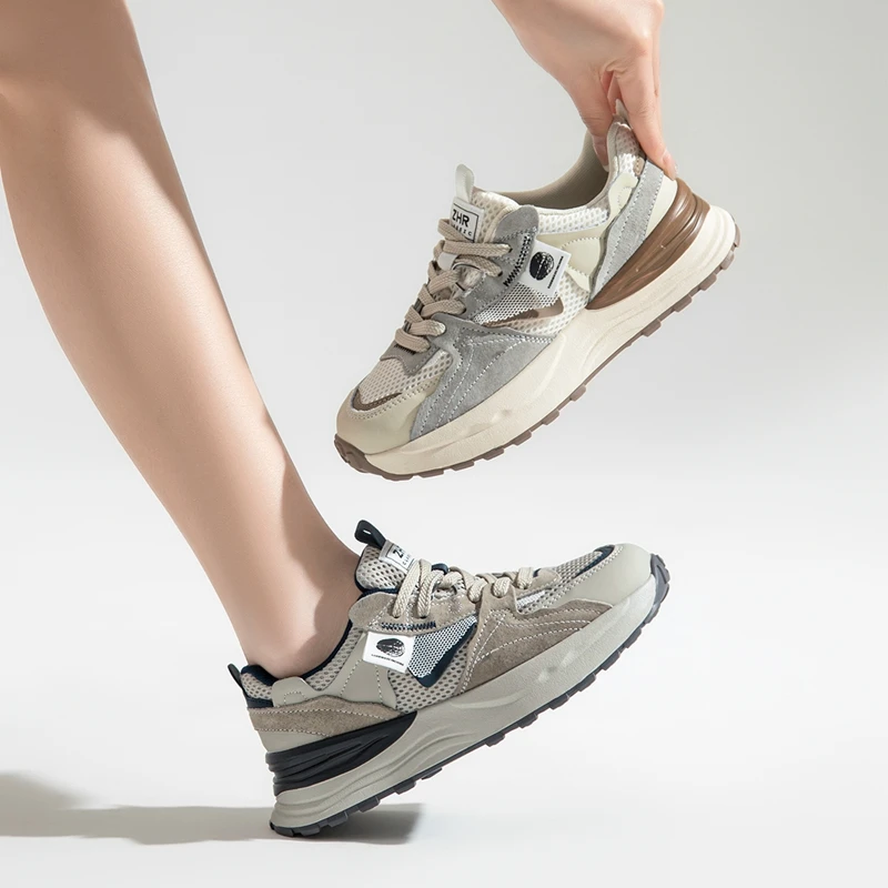 【琪瑄专属】ZHR则则男女同款休闲鞋2024夏新款网面透气厚底休闲鞋