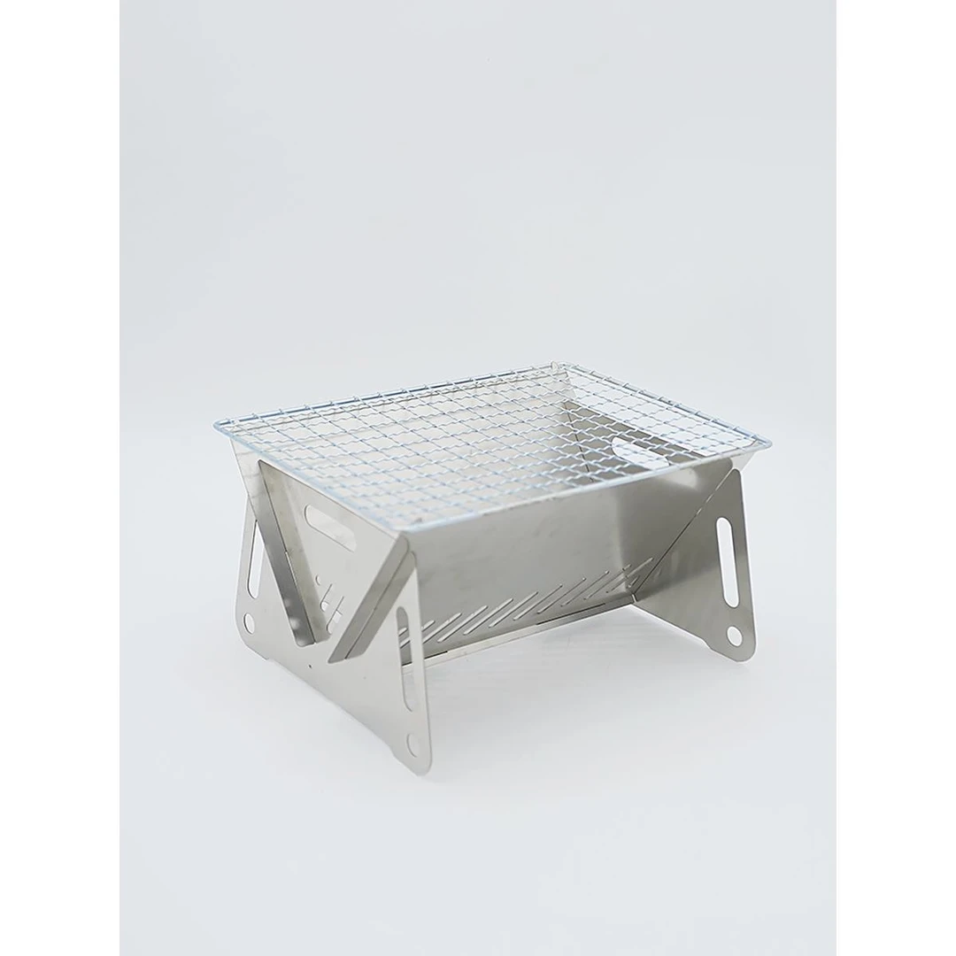 户外折叠式卡片炉不锈钢焚火炉烧烤炉柴火炉野营用品便携式木炭炉