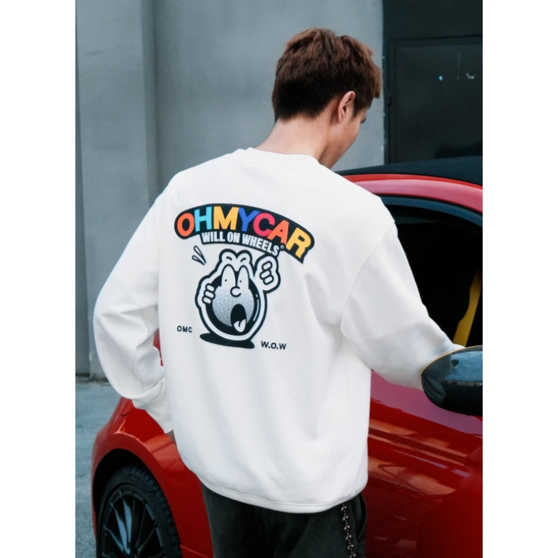 意志驱动汽车文化OMCxWOW缤纷圆领卫衣情怀车展重磅秋冬卫衣