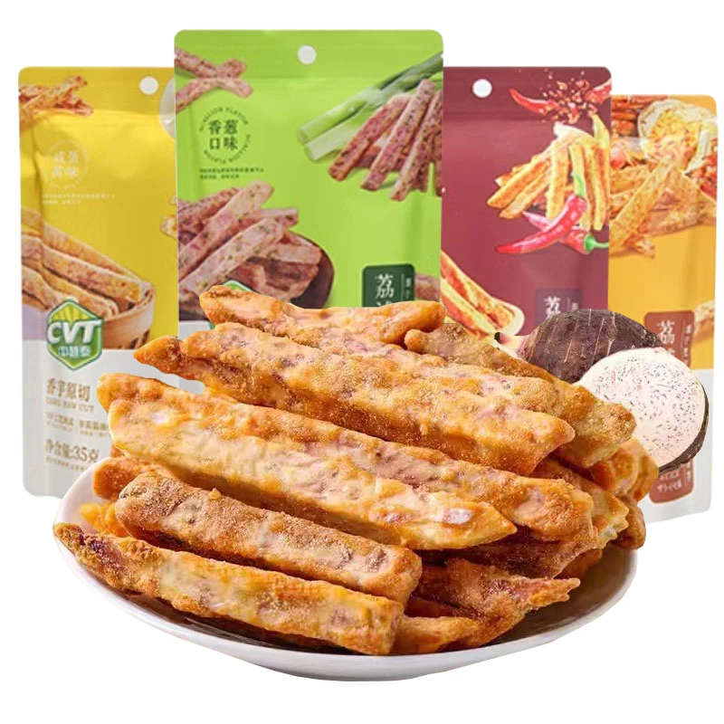 CVT中越泰荔浦芋头条蟹黄咸蛋黄香葱味非油炸膨化办公休闲小零食
