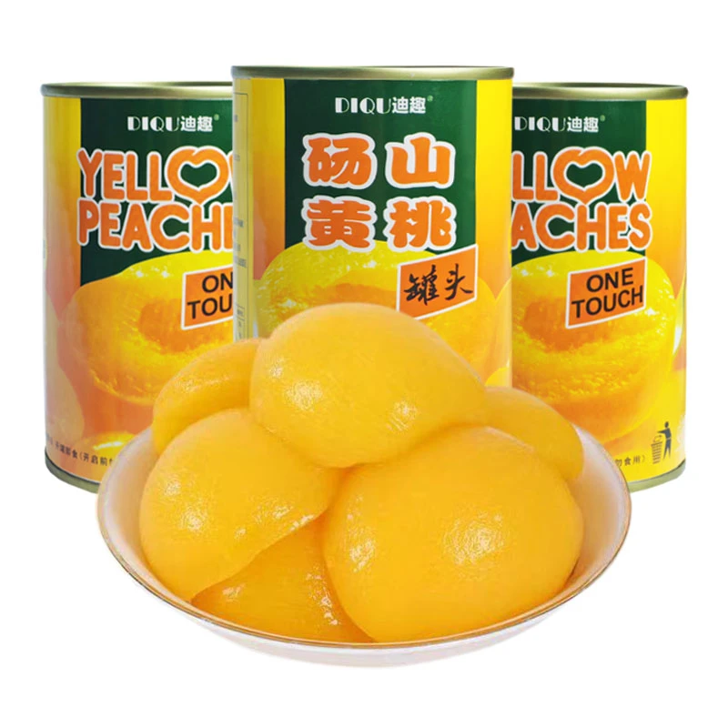 迪趣品牌黄桃罐头425g新鲜水果罐头砀山特产冰糖罐头休闲零食