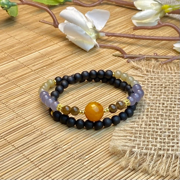 降真香糖韵满秋双圈手链