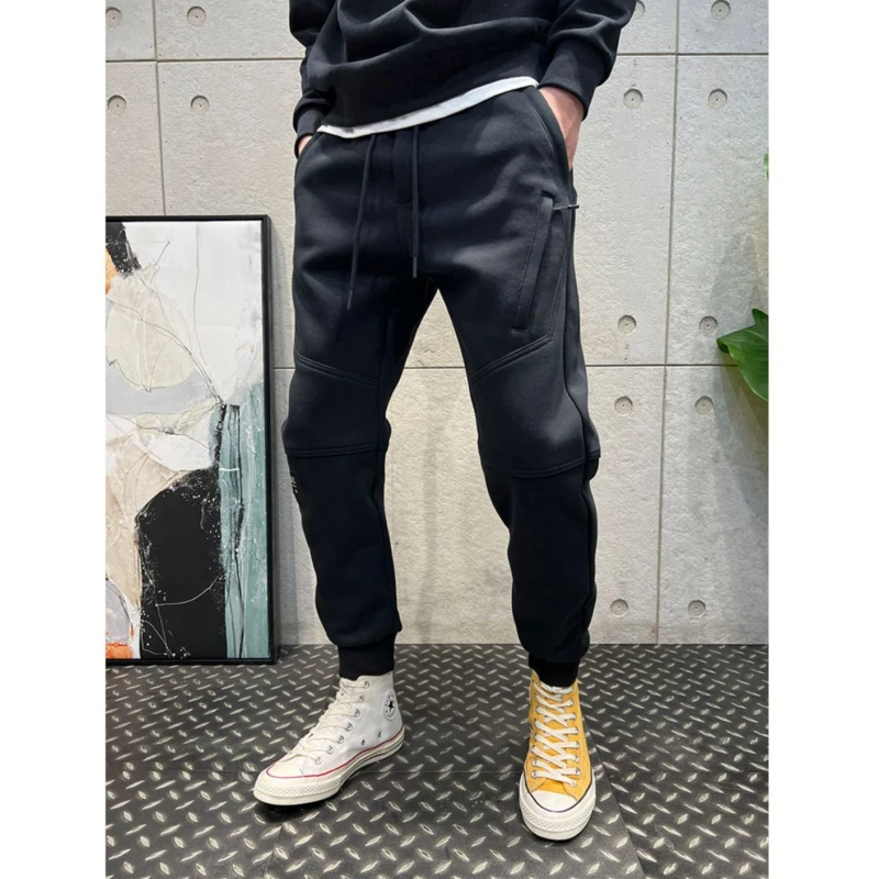 秋季男士运动卫裤时尚百搭加厚休闲裤美式宽松工装裤青年小脚裤潮