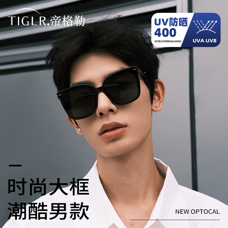 2025新款潮流墨镜男款高级感偏光大脸开车专用防晒防紫外线太阳镜