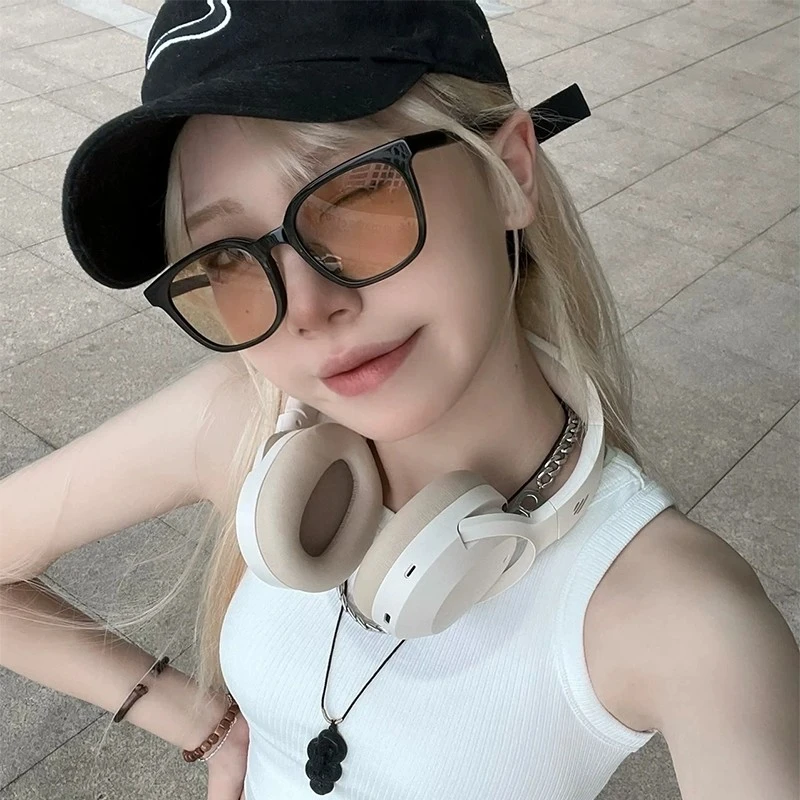 茶色墨镜女高级感网红2024新款防晒防紫外线显脸小ins风太阳眼镜