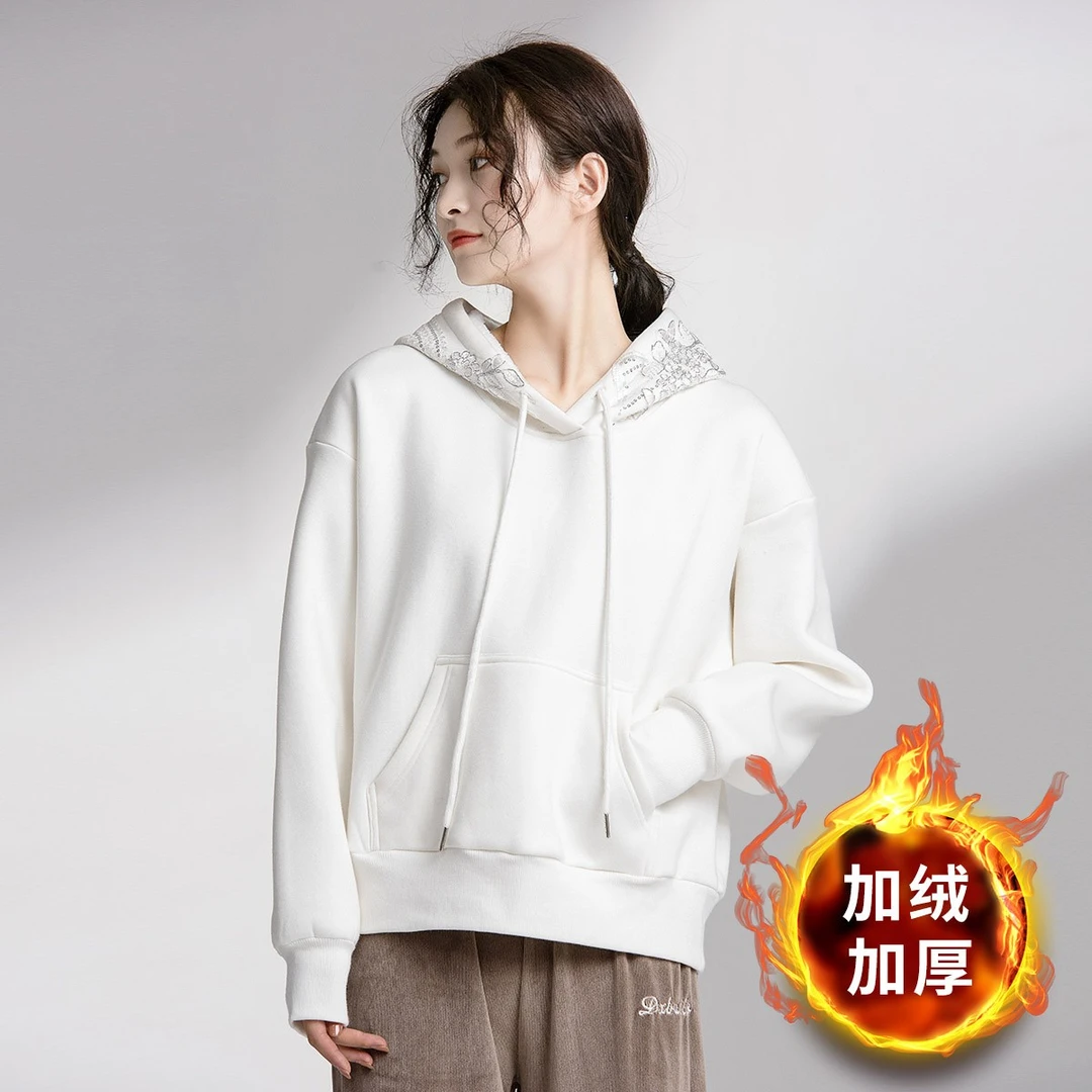 INNC重工加绒珠片连帽休闲卫衣BUYX20250021-Y