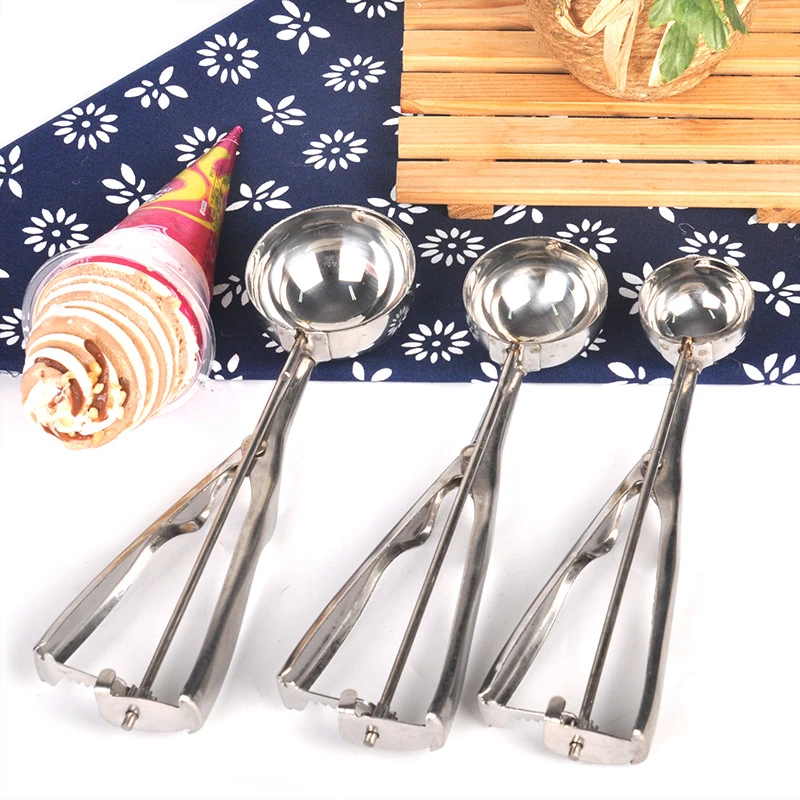 现货430不锈钢冰激凌勺 子商用挖球勺雪糕勺挖球器水果挖球器批发