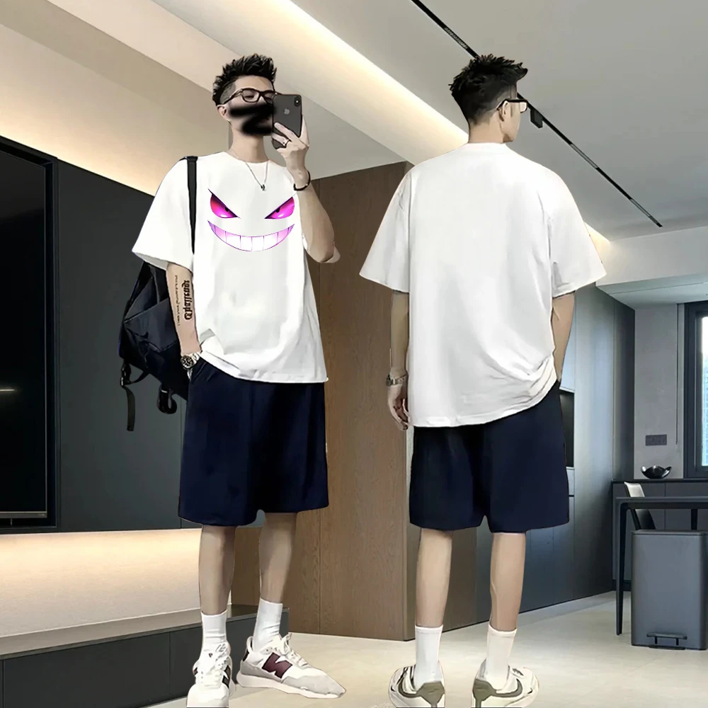 雷顿卡斯2024痞帅重磅短袖T恤青年男女百搭款夏季潮牌宽松圆领