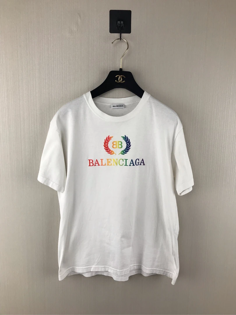 98新 Balenciaga/巴黎世家 彩色麦穗短袖/XL码/ZG01063