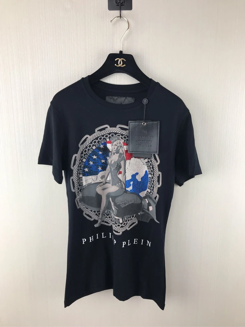 全新带吊牌 Philipp Plein/PP 水钻印花短袖/S码/ZG00585