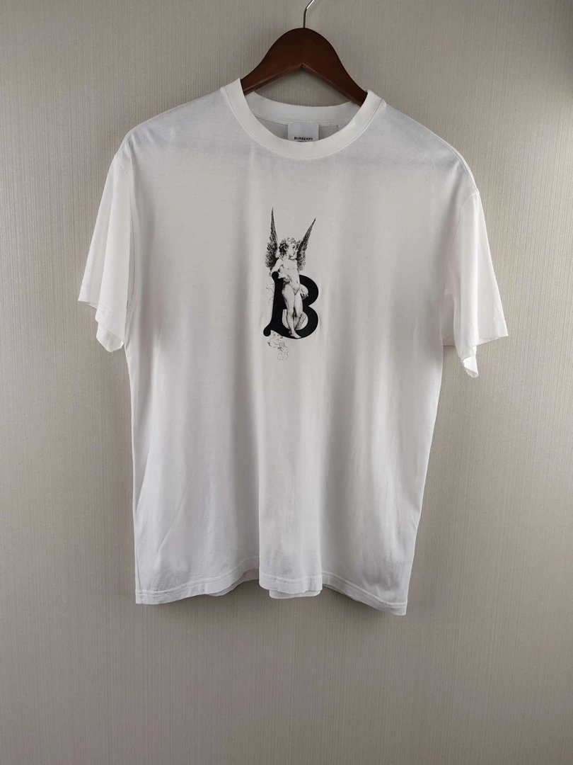 99新 Burberry/博柏利 天使字母印花短袖T恤/XS码/ZG01770