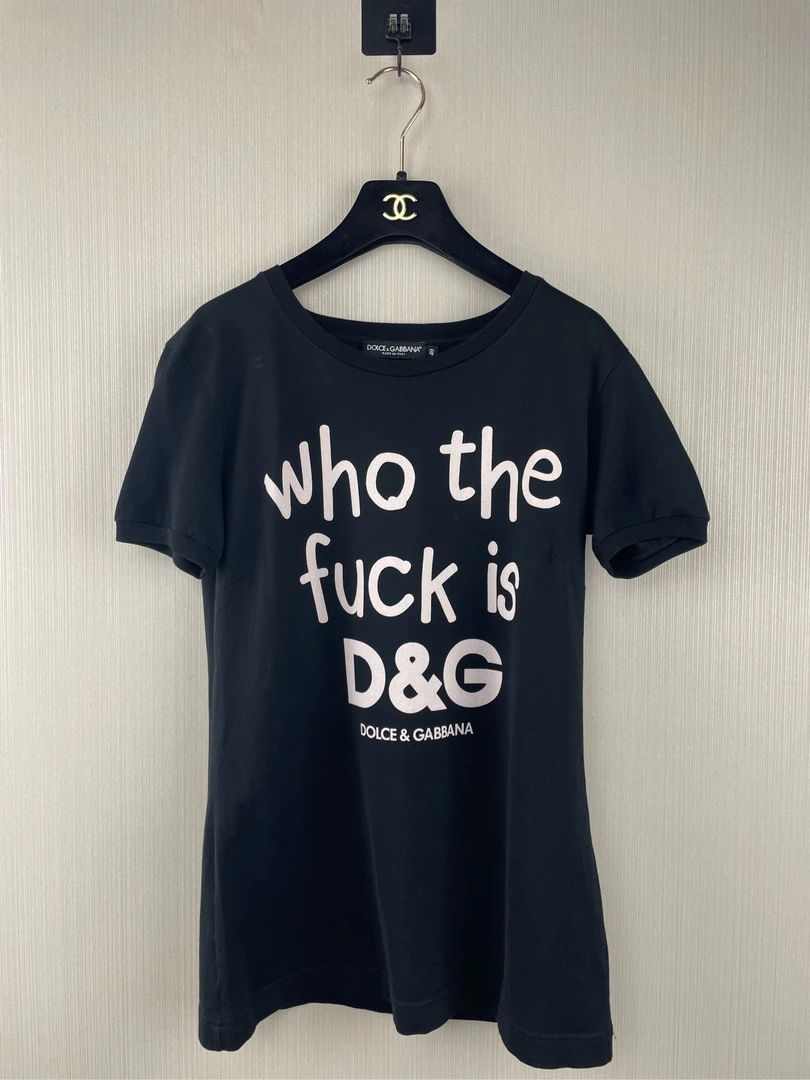 98新 DG who the f*ck is dg 印花短袖/40码/ZG00452