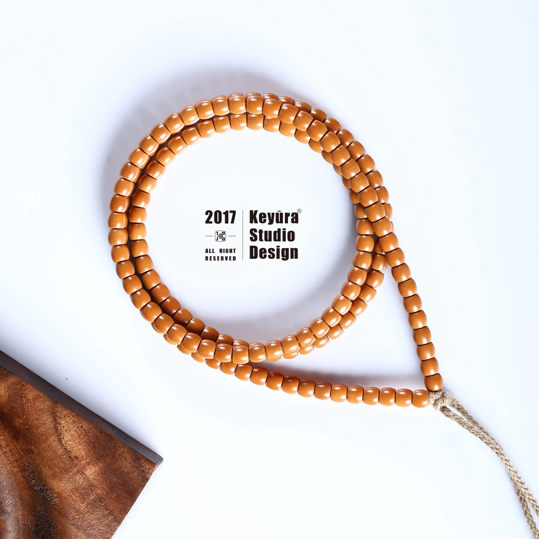 【吉由罗】橄榄核尖108 尺寸4.8mm文玩手串  老挝核 精工同轴