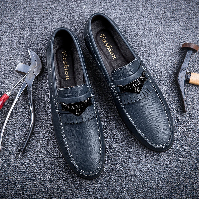 皮鞋男2023年秋季新款百搭潮流韩版休闲鞋英伦时尚软底透气驾车鞋