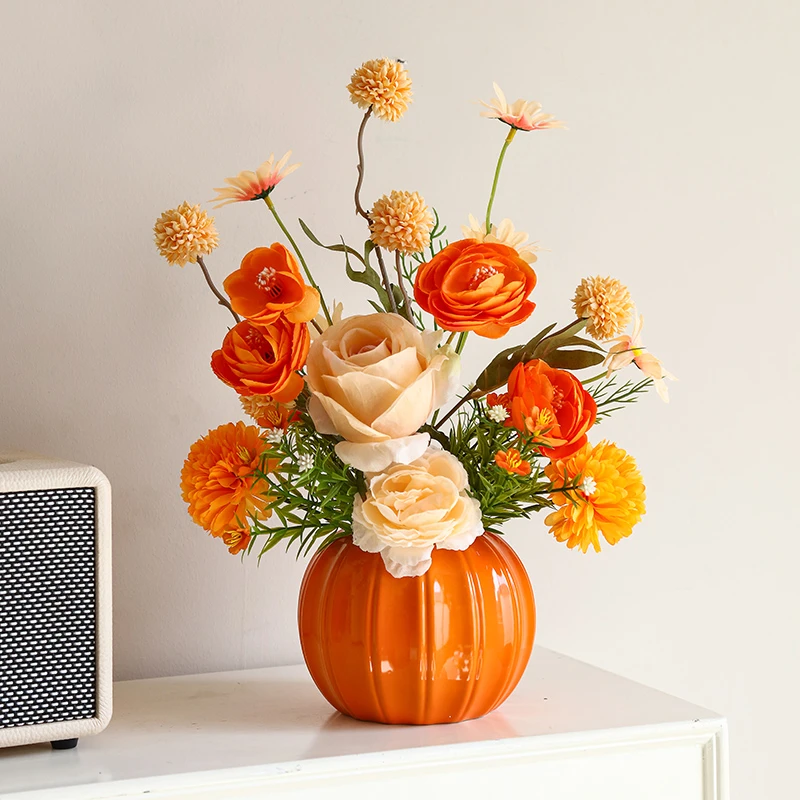 春天陶瓷永生花装饰轻奢仿真花高级感逼真假花仿真花客厅绢花