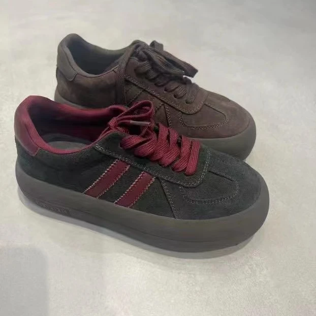 【柏卉服饰】磨砂厚底德训鞋