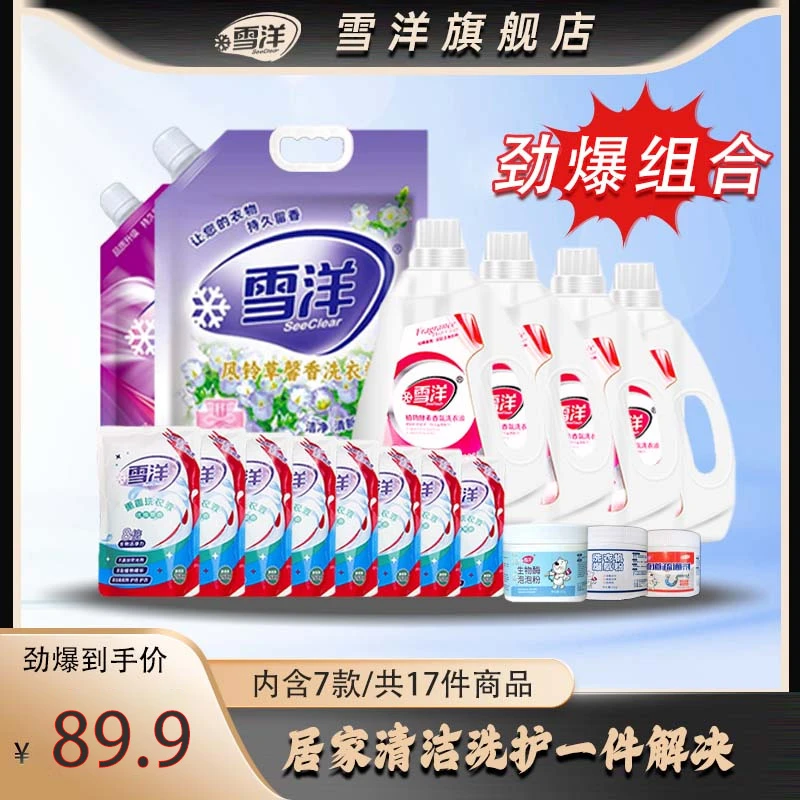 【七哥专属】雪洋旗舰店家庭洗护清洁爆款组合大件多效