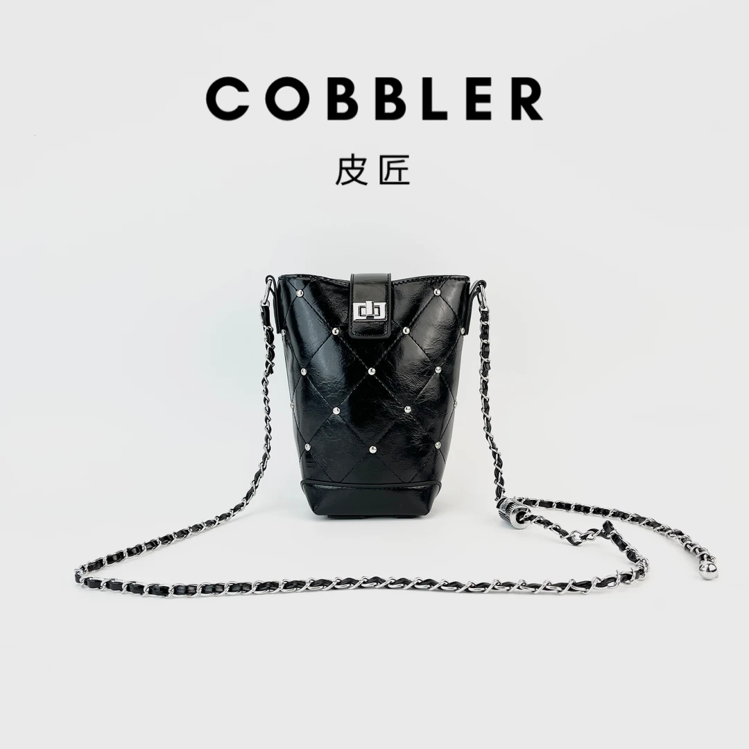 【皮匠先生】2024新款手机包时尚百搭女士小众潮流菱格斜跨单肩包