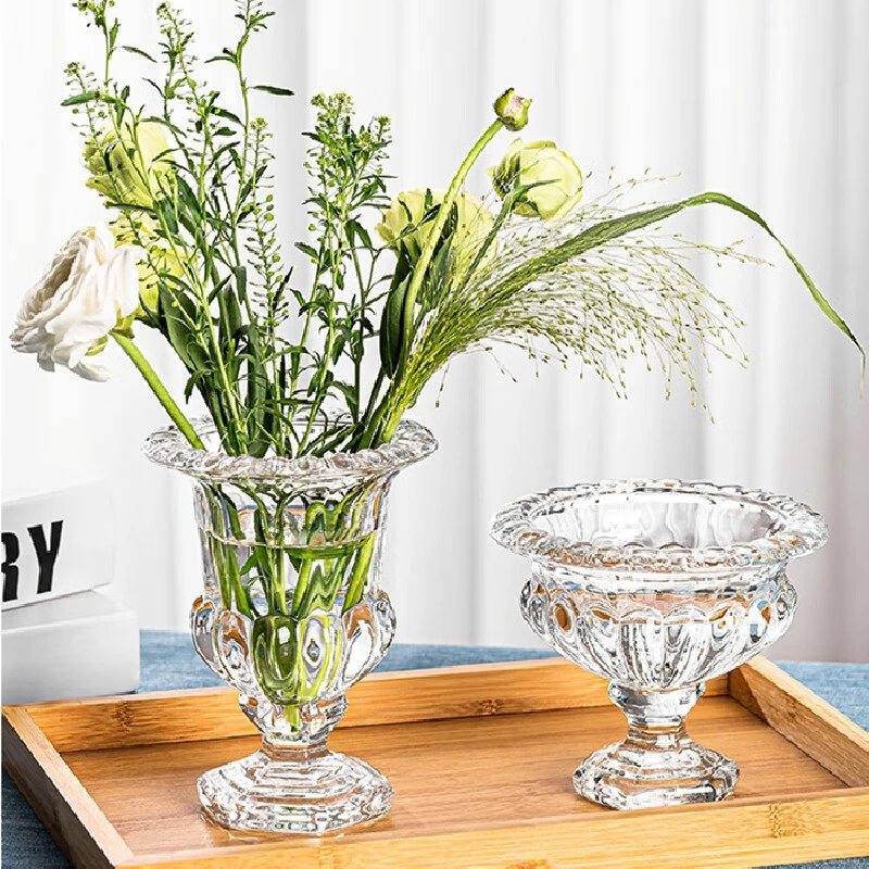 弗莱文茨ins风北欧加厚玻璃花瓶小花瓶家用客厅插花摆件水培花器