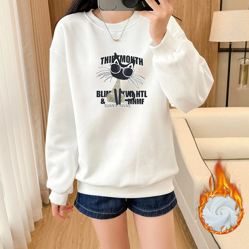 ZABJ联名重磅简约字母宽松圆领无帽卫衣男女oversize秋冬上衣