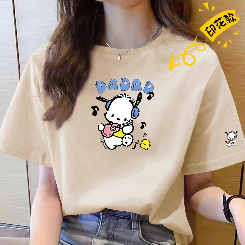 纯棉短袖t恤女设计感小众2025新款夏季笑脸半袖上衣潮E7