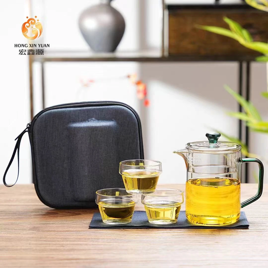 旅行茶具加厚高硼硅耐热玻璃400毫升精纯手工分茶