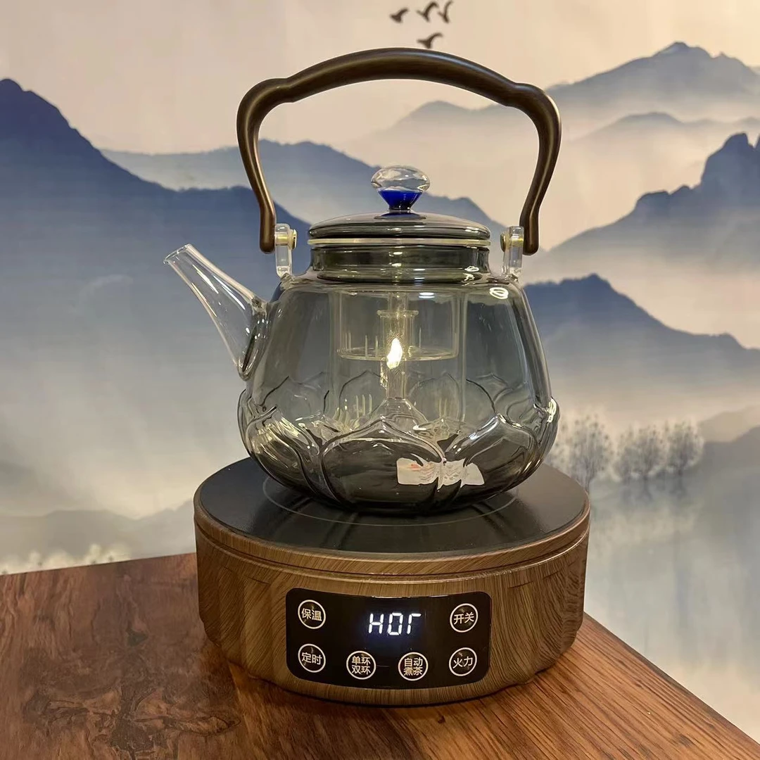 新匠1600W超大功率电陶炉+滤之缘1200毫升莲花星空壶带散热扇保温