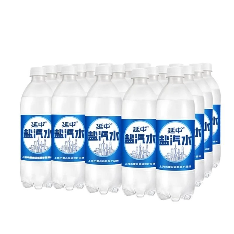 批发盐汽水上海延中盐汽水600ml*20瓶整箱低热量碳酸饮料防暑