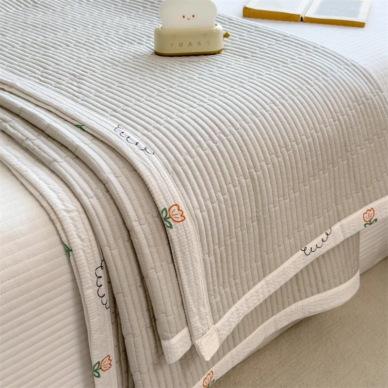 特！天丝床盖200*230 双面床单 床褥子 加厚防滑 绗缝韩式床单