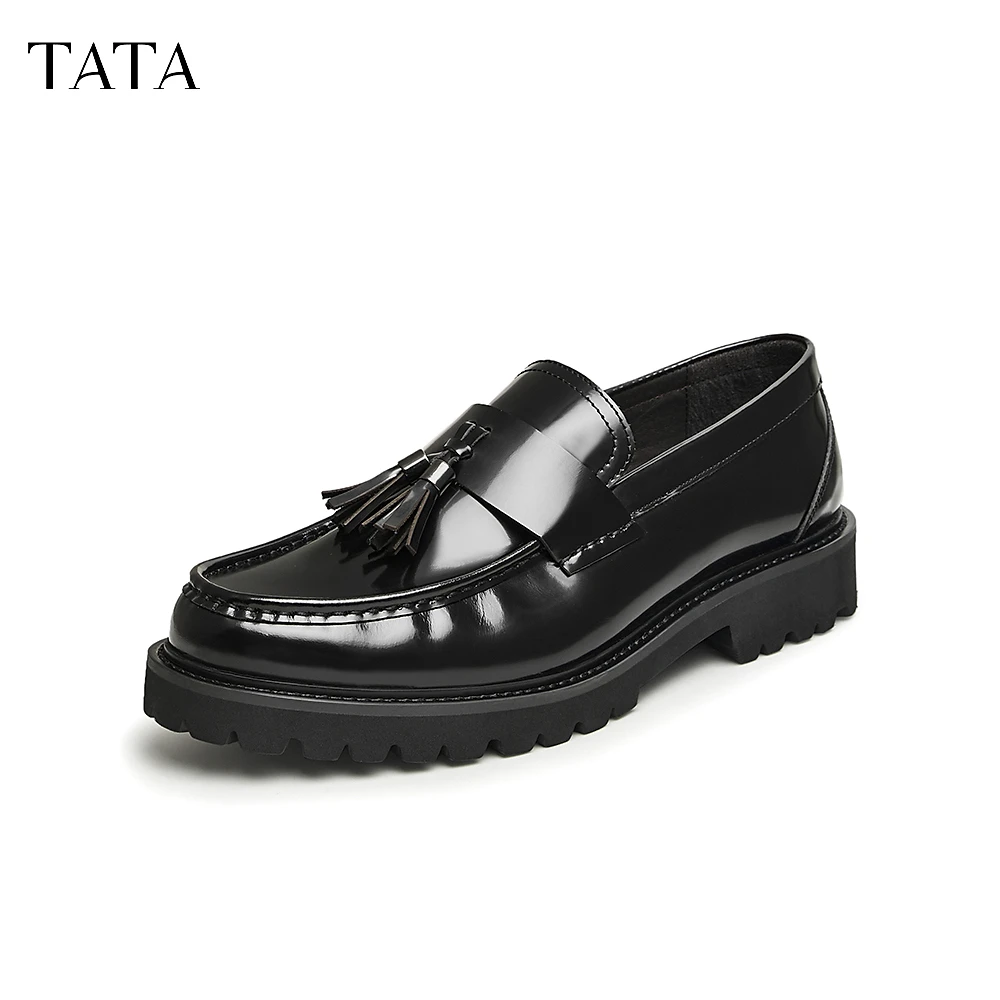 Tata他她英伦一脚蹬乐福鞋男士商务休闲皮鞋单鞋新NEU02AM4