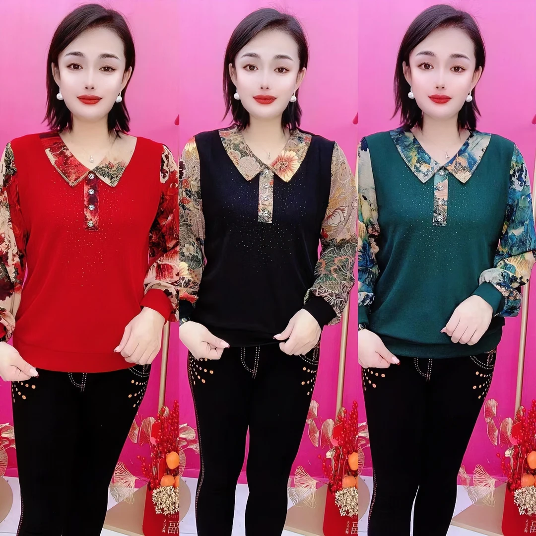 燕姐精品-时尚高端娃娃领小衫