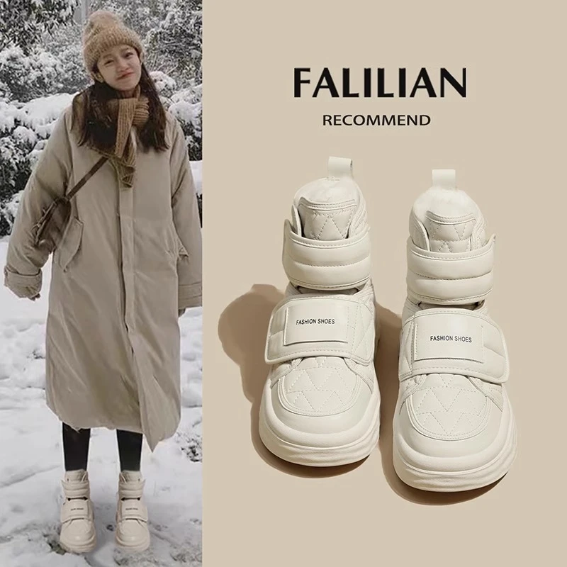 回力瑞雪地靴女加绒靴子2023年新款冬季防滑外穿保暖东北面包棉鞋